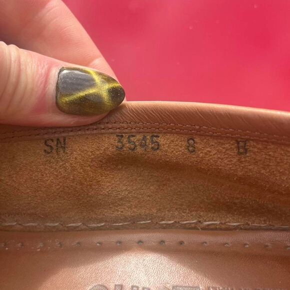 Salvatore Ferragamo Women's Leather Loafers Flats Size 8 Camel Brown - Picture 5 of 7